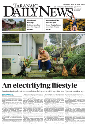 Cover of Taranaki Daily News