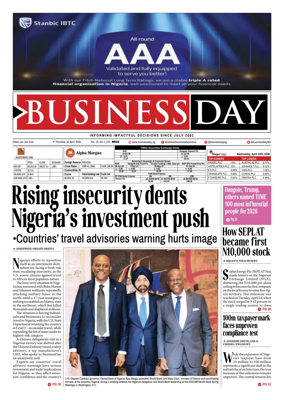 Cover of Business Day (Nigeria)