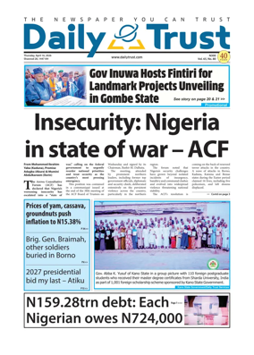 Cover of Daily Trust