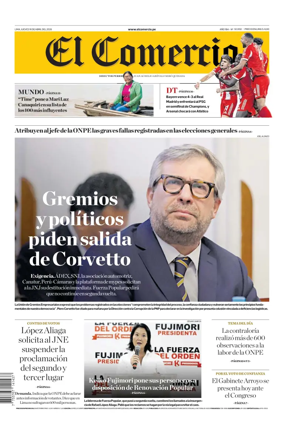 Cover of Diario El Comercio
