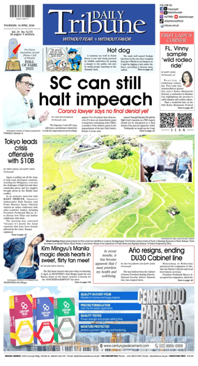Cover of Daily Tribune (Philippines)