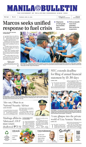 Cover of Manila Bulletin