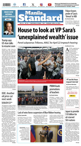 Cover of Manila Standard