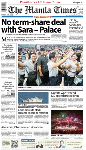 Cover of The Manila Times