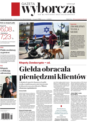 Cover of Gazeta Wyborcza