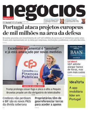 Cover of Jornal de Negocios