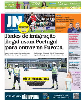 Cover of Jornal de Noticias