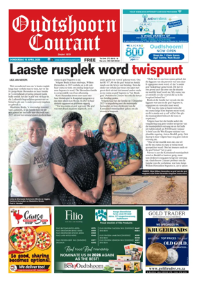 Cover of Oudtshoorn Courant