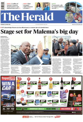 Cover of The Herald (South Africa)