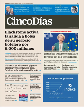 Cover of Cinco Dias