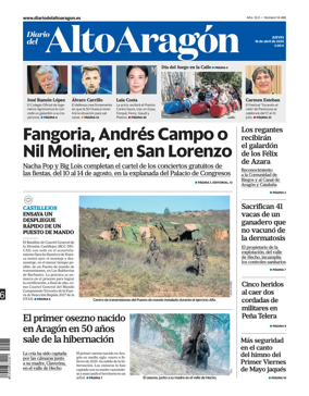 Cover of Diario del Alto Aragon