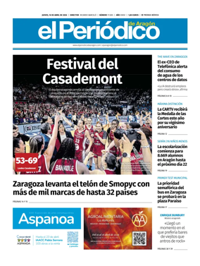 Cover of El Periodico Aragon