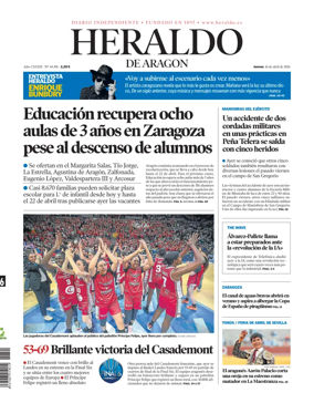 Cover of Heraldo de Aragon