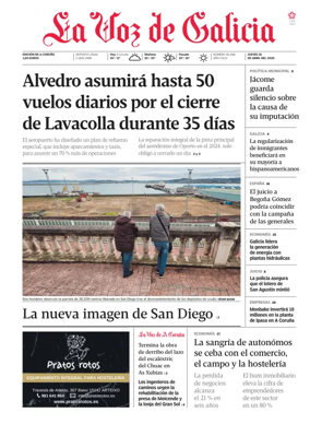 Cover of La Voz de Galicia (A Coruna)