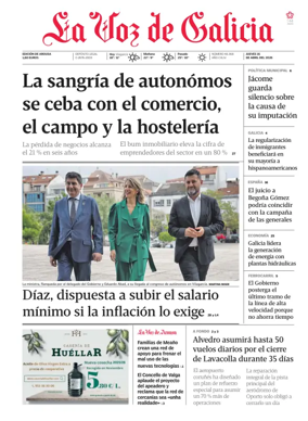 Cover of La Voz de Galicia (Arousa)