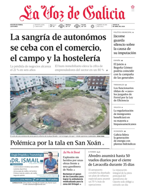 Cover of La Voz de Galicia (Ferrol)