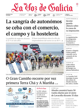 Cover of La Voz de Galicia (Lugo)