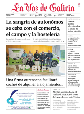 Cover of La Voz de Galicia (Ourense)