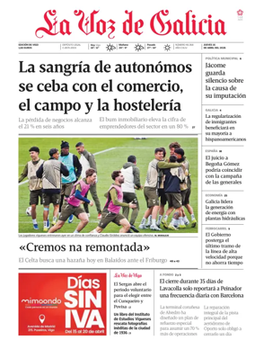 Cover of La Voz de Galicia (Vigo)