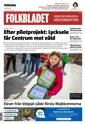 Cover of Folkbladet Vasterbotten