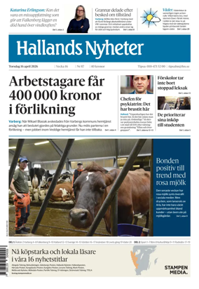 Cover of Hallands Nyheter