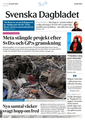 Cover of Svenska Dagbladet