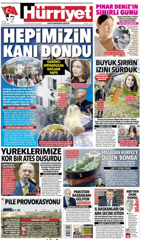 Cover of Hurriyet
