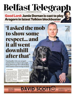 Cover of Belfast Telegraph