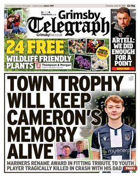 Cover of Grimsby Telegraph