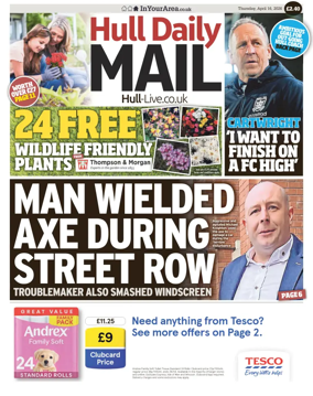 Cover of Hull Daily Mail