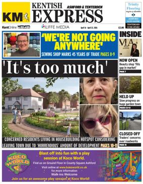 Cover of Kentish Express Ashford & District