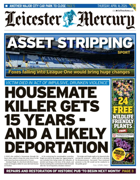 Cover of Leicester Mercury