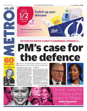 Cover of Metro (UK)