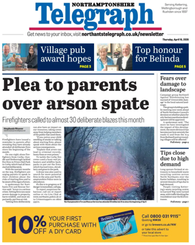 Cover of Northants Evening Telegraph