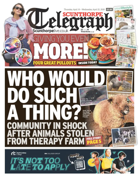 Cover of Scunthorpe Telegraph