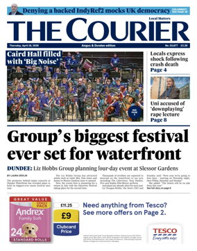 Cover of The Courier & Advertiser (Angus and Dundee)