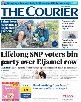 Cover of The Courier & Advertiser (Perth and Perthshire Edition)