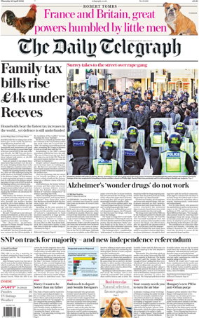 Cover of The Daily Telegraph