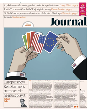Cover of The Guardian e-paper Journal