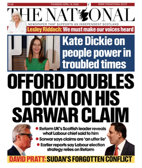 Cover of The National (Scotland)