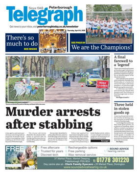 Cover of The Peterborough Evening Telegraph