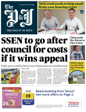 Cover of The Press and Journal (Inverness Highlands and Islands)