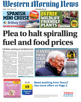 Cover of Western Morning News