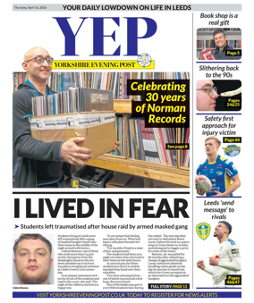 Cover of Yorkshire Evening Post