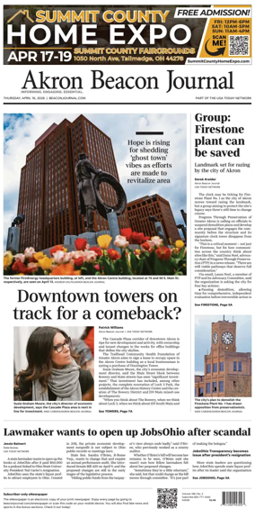 Cover of Akron Beacon Journal