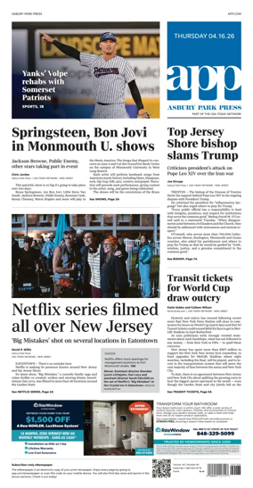 Cover of Asbury Park Press