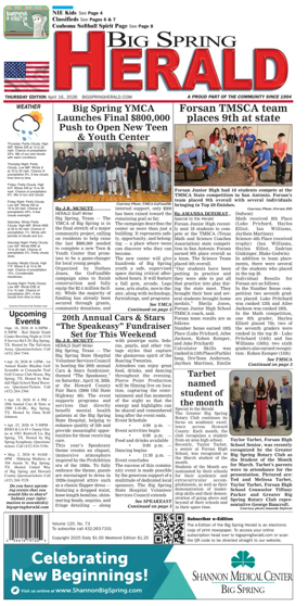 Cover of Big Spring Herald