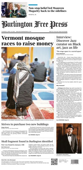 Cover of Burlington Free Press