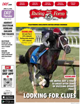 Cover of Daily Racing Form National Digital Edition