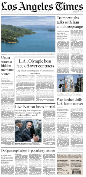 Cover of Los Angeles Times
